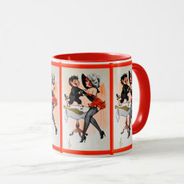 Caneca Feliz Krampus com Natais vintages de Temptress