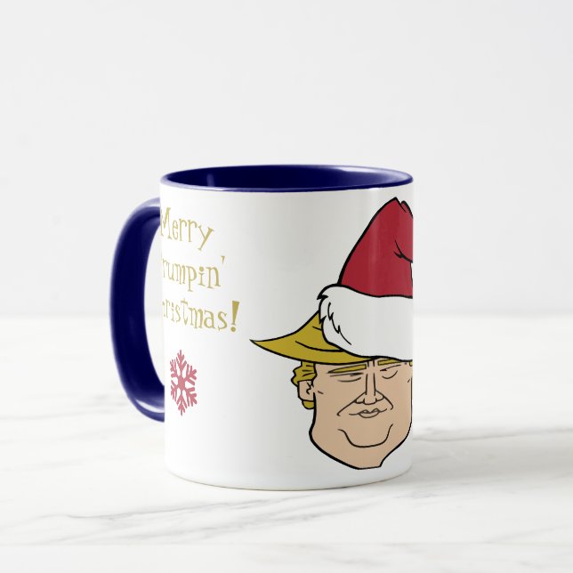Caneca Feliz Maga Trump Christmas Mug (Frente Esquerda)