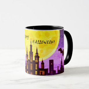 CANECA FELIZ MALLOWEEN CITYSCAPE