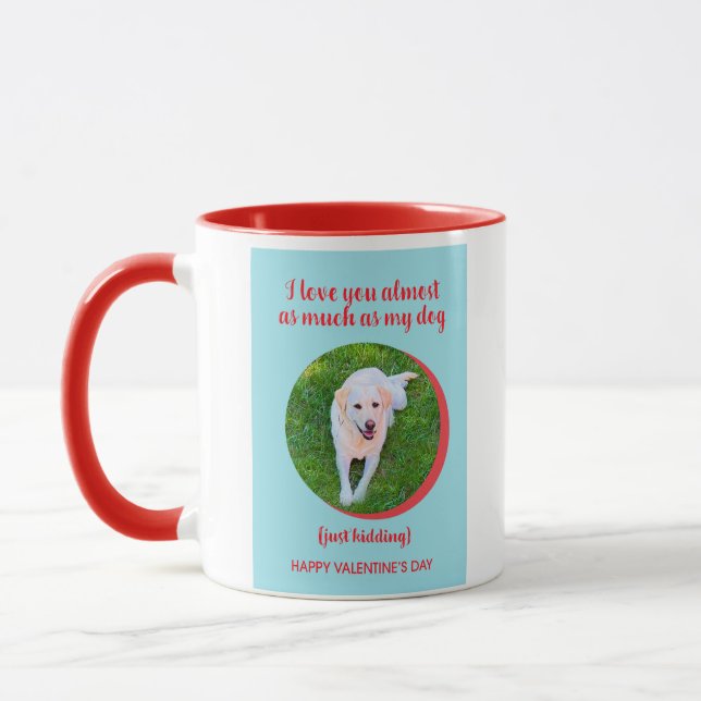 Caneca Feliz Namorados Cachorro Canhoto Coffee Mug (Esquerda)