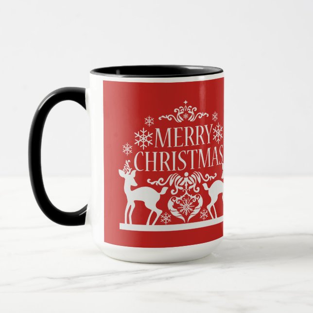 Caneca Feliz Natal 2 Tone Mug Red (Esquerda)