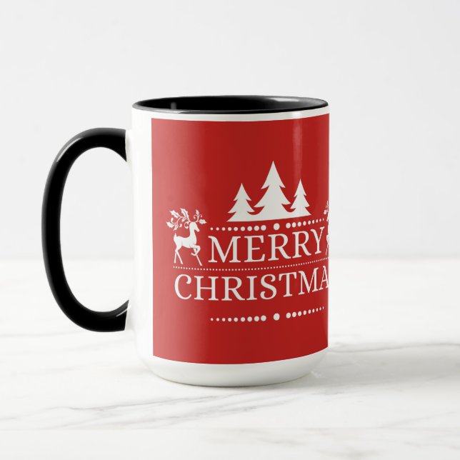 Caneca Feliz Natal 2 Tone Mug Red (Esquerda)