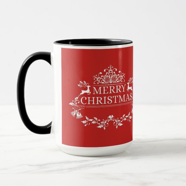 Caneca Feliz Natal 2 Tone Mug Red (Esquerda)