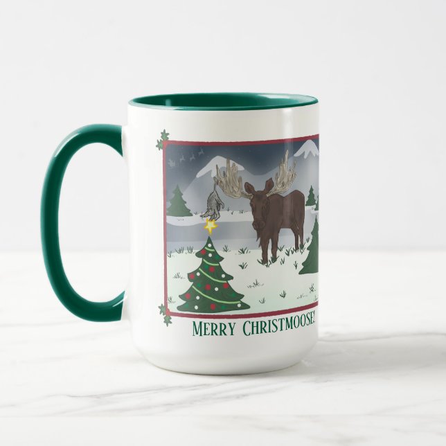 Caneca Feliz Natal alce! (Esquerda)