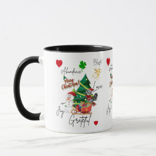 Caneca Feliz Natal   Alegria, Amor & Abundância   