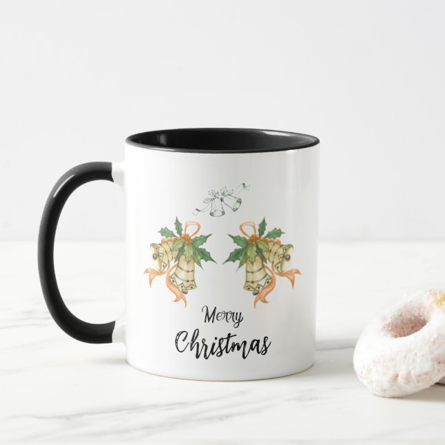 Caneca Feliz Natal Belis Verde Laranja Verde (Com Donut)