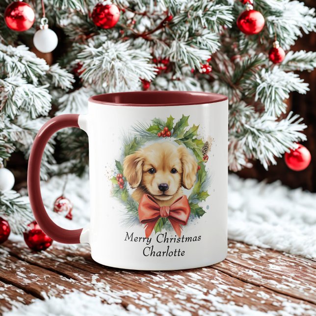 Caneca Feliz Natal Cachorro Cachorro Cachorro Cachorro (Criador carregado)