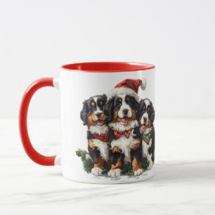 Caneca Feliz Natal Cães de Montanha Berneses