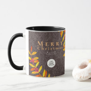 Caneca Feliz Natal Café Brown Business Mug