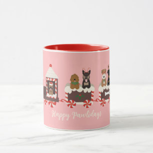 Caneca Feliz Natal de Cachorro Comboio