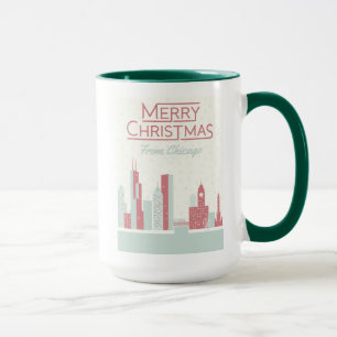 Caneca Feliz Natal de Chicago