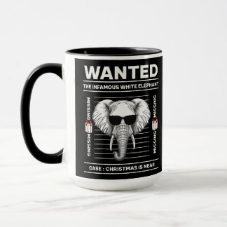 Caneca Feliz Natal de Elefante Branco