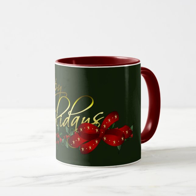 Caneca Feliz Natal de Férias (Frente Esquerda)