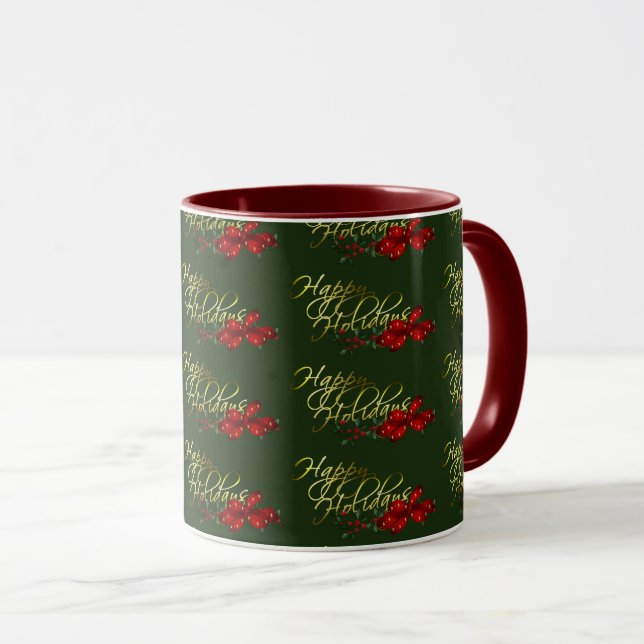 Caneca Feliz Natal de Férias (Frente Esquerda)
