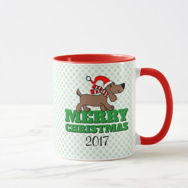 Caneca Feliz Natal Doggie 11 oz Combo Mug (Direita)