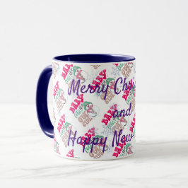Caneca Feliz Natal e Feliz ano novo