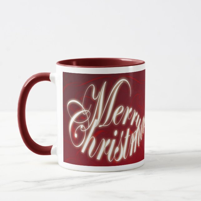 Caneca Feliz Natal em Red Mug (Esquerda)
