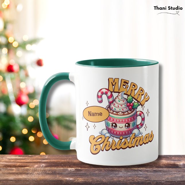 Caneca Feliz Natal Família de Mug de Chocolate Quente Bon (Criador carregado)