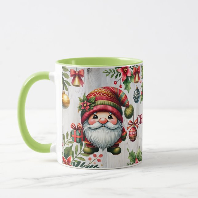 Caneca Feliz Natal Gnomo Mug (Esquerda)