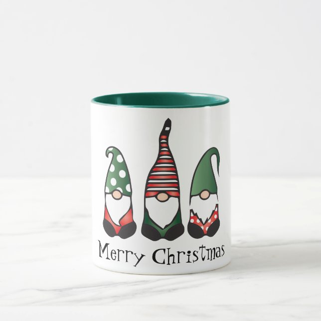 Caneca Feliz Natal Gnomos Vermelhos (Centro)