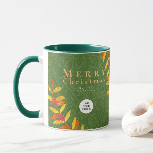 Caneca Feliz Natal Green Business Mug (Com Donut)