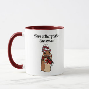 Caneca Feliz Natal Hamster Gerbil Cartoon Holiday Pet