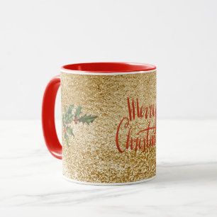 Caneca Feliz Natal Holly Design