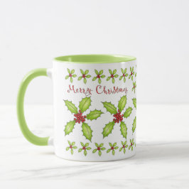 Caneca Feliz Natal Holly Mug