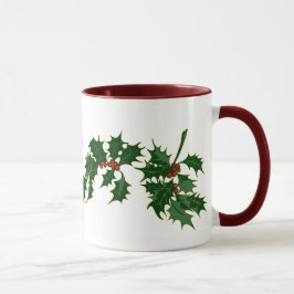 Caneca Feliz Natal Holly Sai Mug