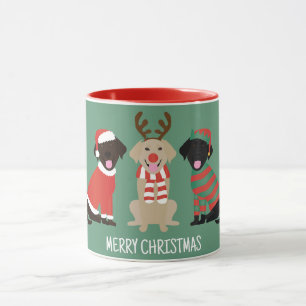 Caneca Feliz Natal Labrador - Cães de Retriever