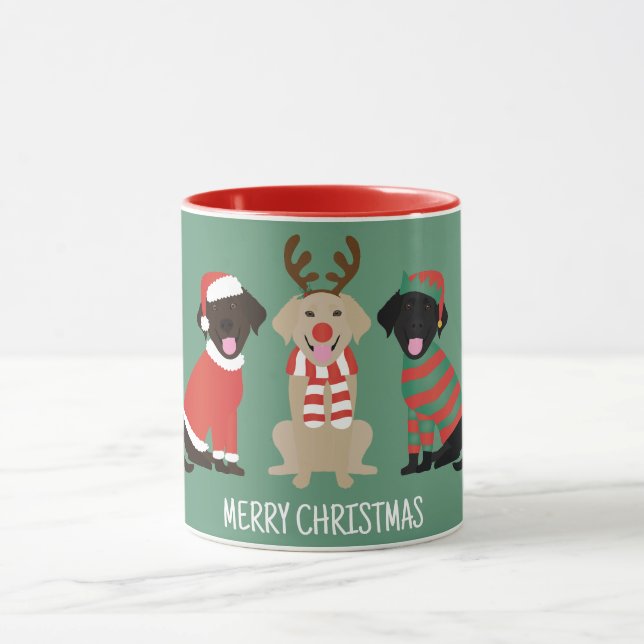 Caneca Feliz Natal Labrador - Cães de Retriever