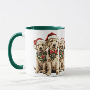 Caneca Feliz Natal Labrador Papais noeis de varejo Cachor