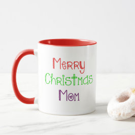 Caneca Feliz Natal Mamãe Colorida Gift Mug