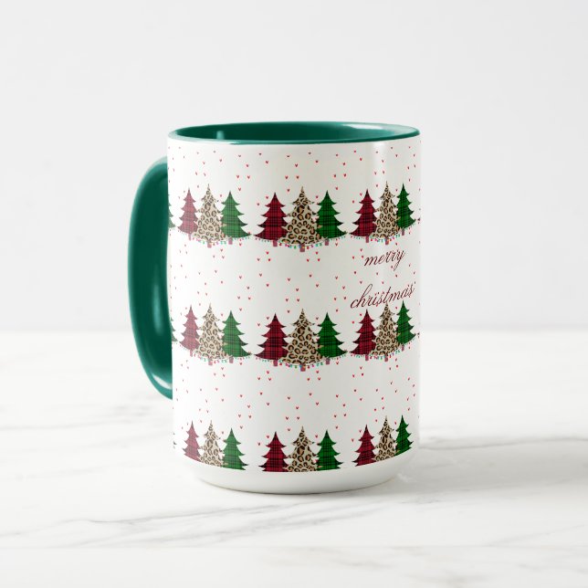 Caneca Feliz Natal Moderno e Elegante (Frente Esquerda)