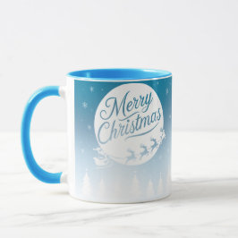 Caneca Feliz Natal Mug com Reindeer e Neve