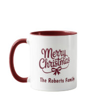 Feliz Natal Nome da Família Personalizado