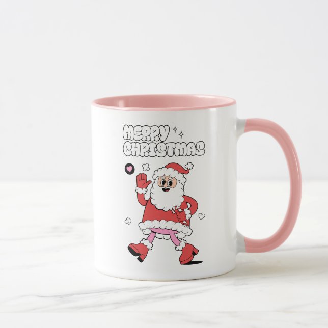 Caneca Feliz Natal - Papais noeis de Groovy Strut (Direita)
