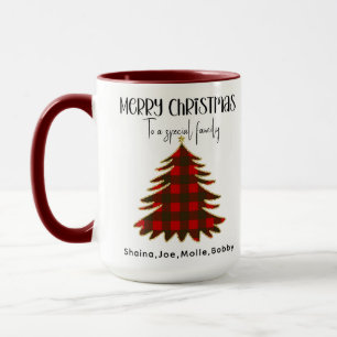 Caneca Feliz Natal para a árvore de Natal da Família Espe