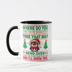 Caneca Feliz Natal Para O Presente Pinguim