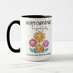 Caneca Feliz Natal para uma Família Especial fofo