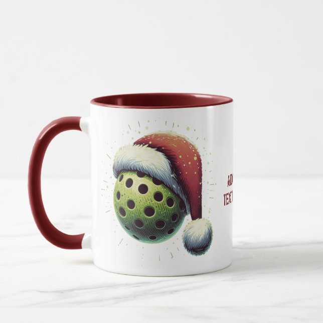 Caneca Feliz Natal Pickleable Santa Hat Esporte (Esquerda)