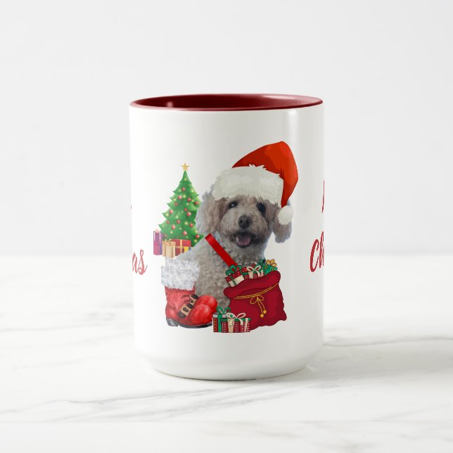 Caneca Feliz Natal Póvulo Vermelho e Café Branco (Centro)