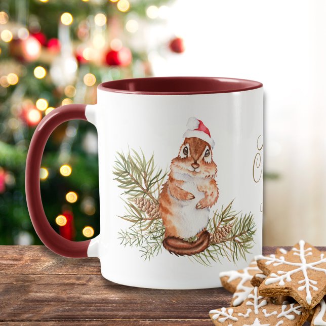 Caneca Feliz Natal - Quadrinho de Aquarela Cólvora (Criador carregado)