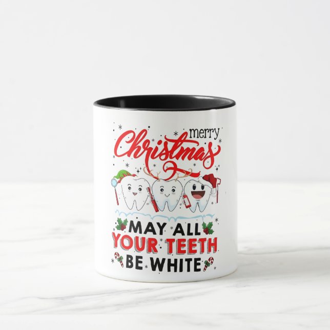 Caneca Feliz Natal Que Todos Os Seus Dentes Sejam Brancos (Centro)