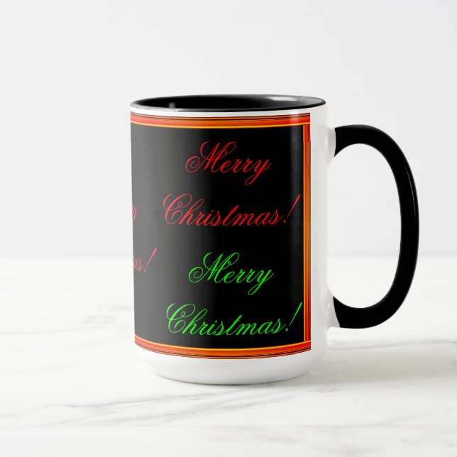 Caneca Feliz Natal Red Dourado Mug (Direita)