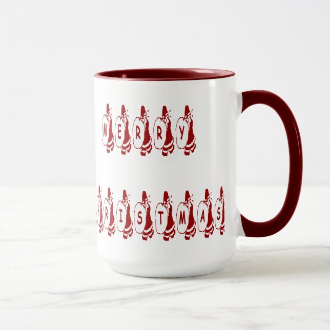 Caneca Feliz Natal Santa Claus Font (Direita)