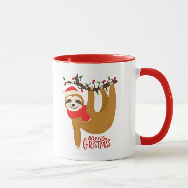 Caneca Feliz Natal Sloth (Direita)