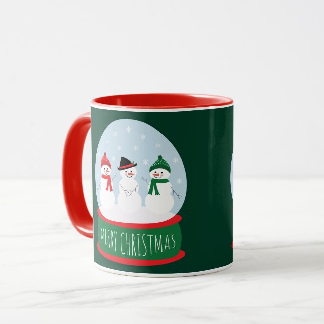 Caneca Feliz Natal Snowmen (Frente Esquerda)