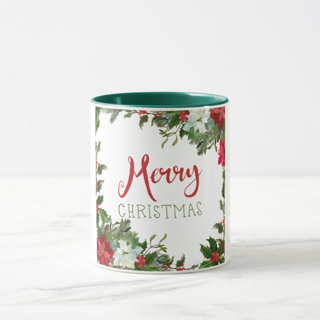Caneca Feliz Natal verde (Centro)