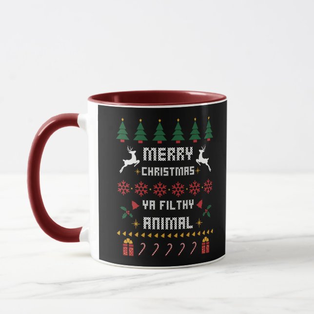 Caneca Feliz Natal Ya Sujo Animal Frio Natal (Esquerda)